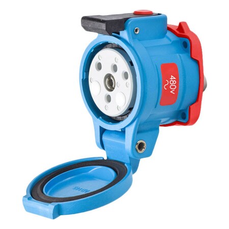 Meltric Watertight Pin & Sleeve Receptacle, 20 A, 480V AC, 2 Pole, Screw Terminals Wire Connection Type 33-14042-972-4X
